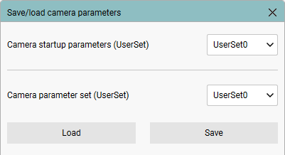Fig. 4: Load/save camera parameters