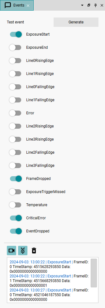 Fig. 247: Dialog for events