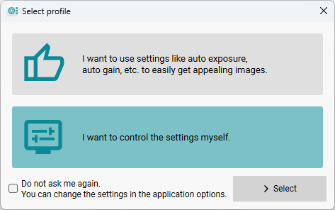 Fig. 223: Selecting a profile