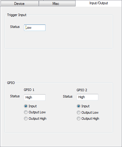 Fig. 17: Properties of the uEye Capture filter: Input/Output