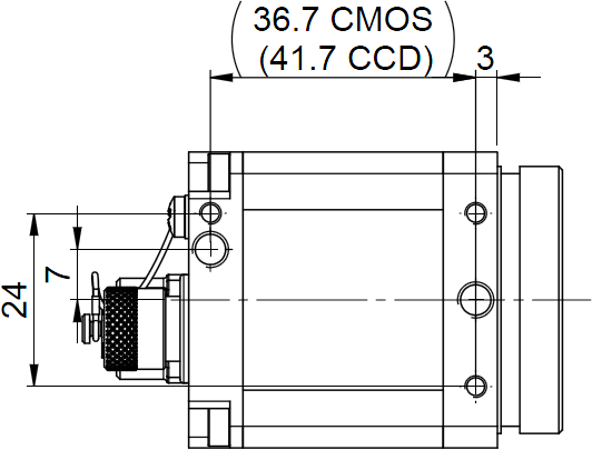 Fig. 640: GigE uEye RE PoE -  side view (right)