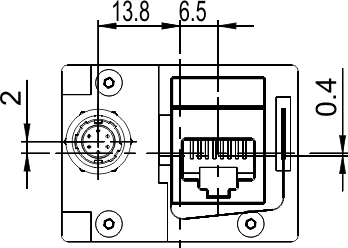 Fig. 683: GigE uEye SE OEM version - Rear view