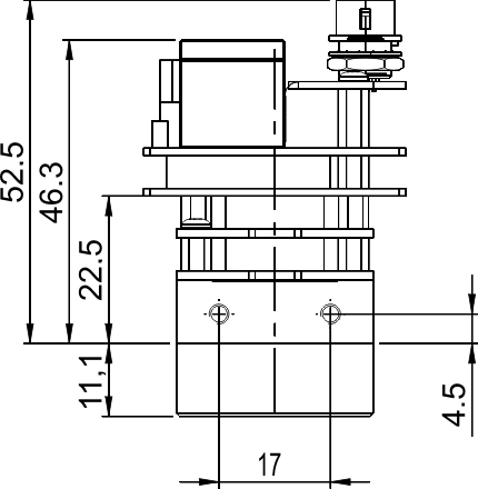 Fig. 684: GigE uEye SE OEM version - Top view (CCD)