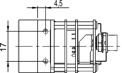 Fig. 687: GigE uEye SE OEM version - Side view (CMOS)