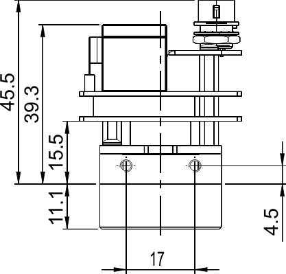 Fig. 686: GigE uEye SE OEM version - Top view (CMOS)