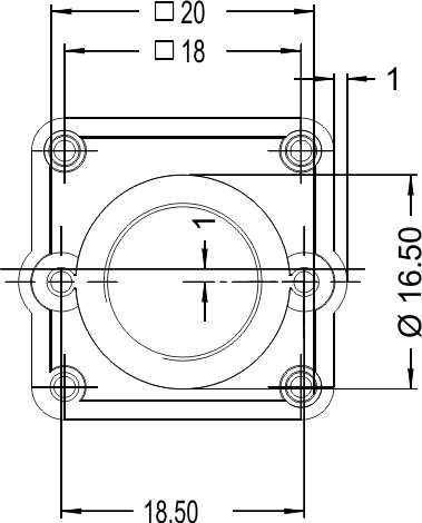 Fig. 465: USB uEye LE lens holder - bottom view