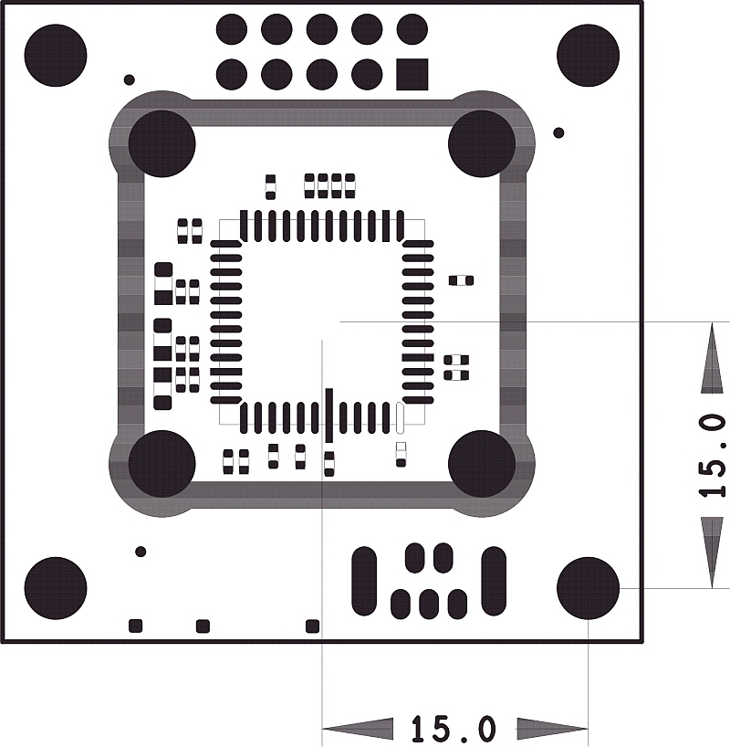 Fig. 460: USB uEye LE PCB version - top view