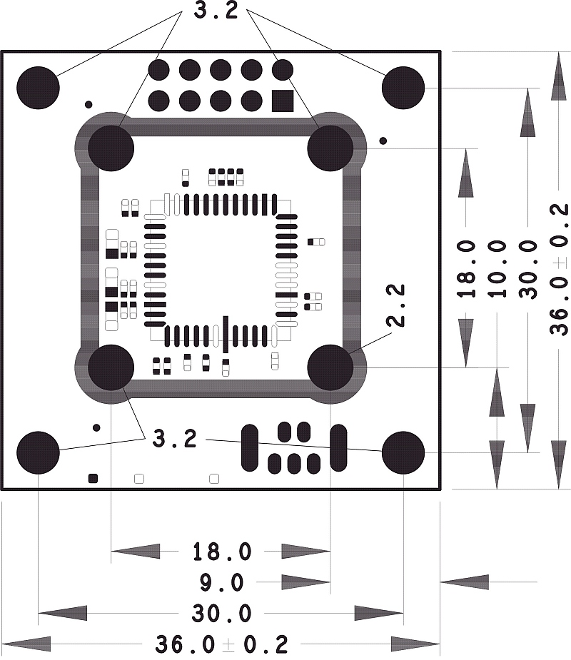 Fig. 461: USB uEye LE PCB version - top view