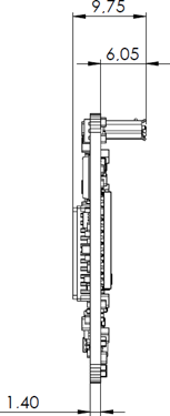 Fig. 411: USB 3 uEye LE PCB version - side view