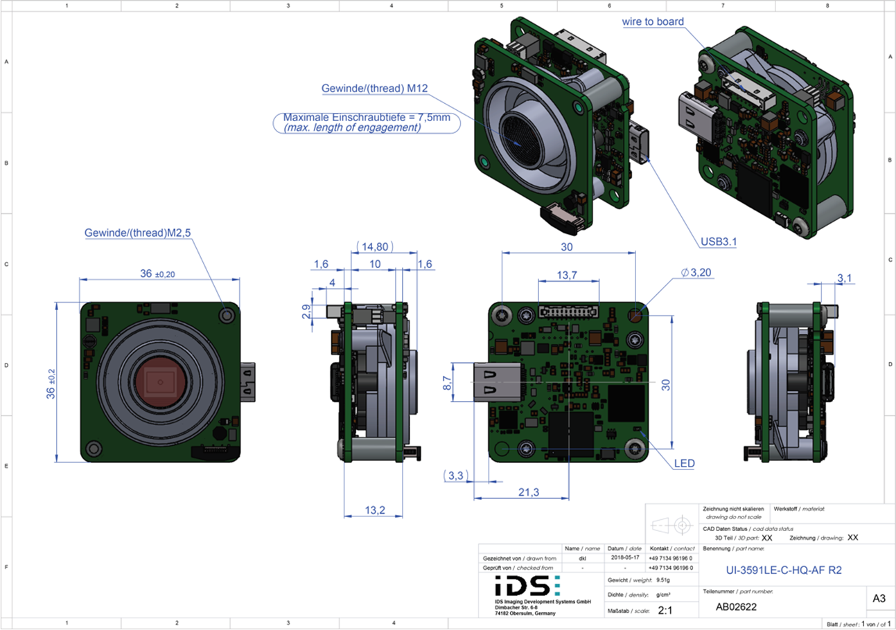 Fig. 337: uEye LE USB 3.1 Gen 1 AF