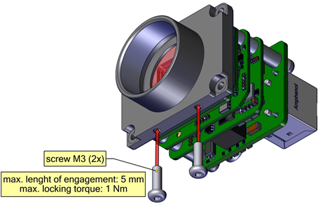 Fig. 658: Mounting via front (1)