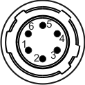 Fig. 587: GigE uEye CP - Hirose connector male, camera rear view