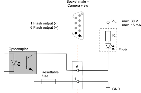 Fig. 550: Wiring of the digital output as an open collector output (rev. 1.2)
