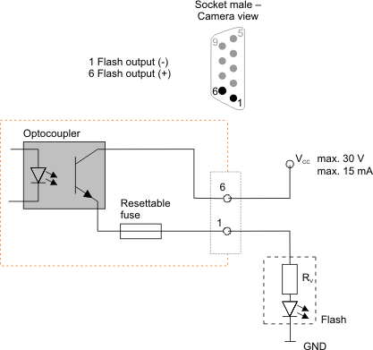 Fig. 551: Wiring of the digital output as an open emitter output (rev. 1.2)