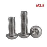 304 Button Head Hex Cap Screws - M2.5