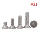 304 Hex Socket Flat Head Cap Screws - M2.5