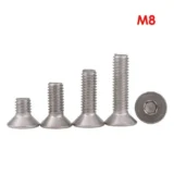 304 Hex Socket Flat Head Cap Screws - M8