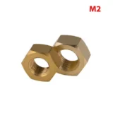 Copper Hex Nuts M2