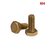 Copper Hex Bolts Fully Threaded M4