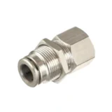 Trachea Quick Plug Connector With 304 Stainless Steel Internal Thread / Metal Female Bulkhead Straight