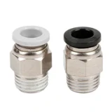 Threaded Straight Through Pneumatic PU Air Pipe Quick Plug Solenoid Valve Connector