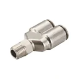 Trachea Quick-Plug Connector / Threaded Tee Joint Full Copper Nickel Plating
